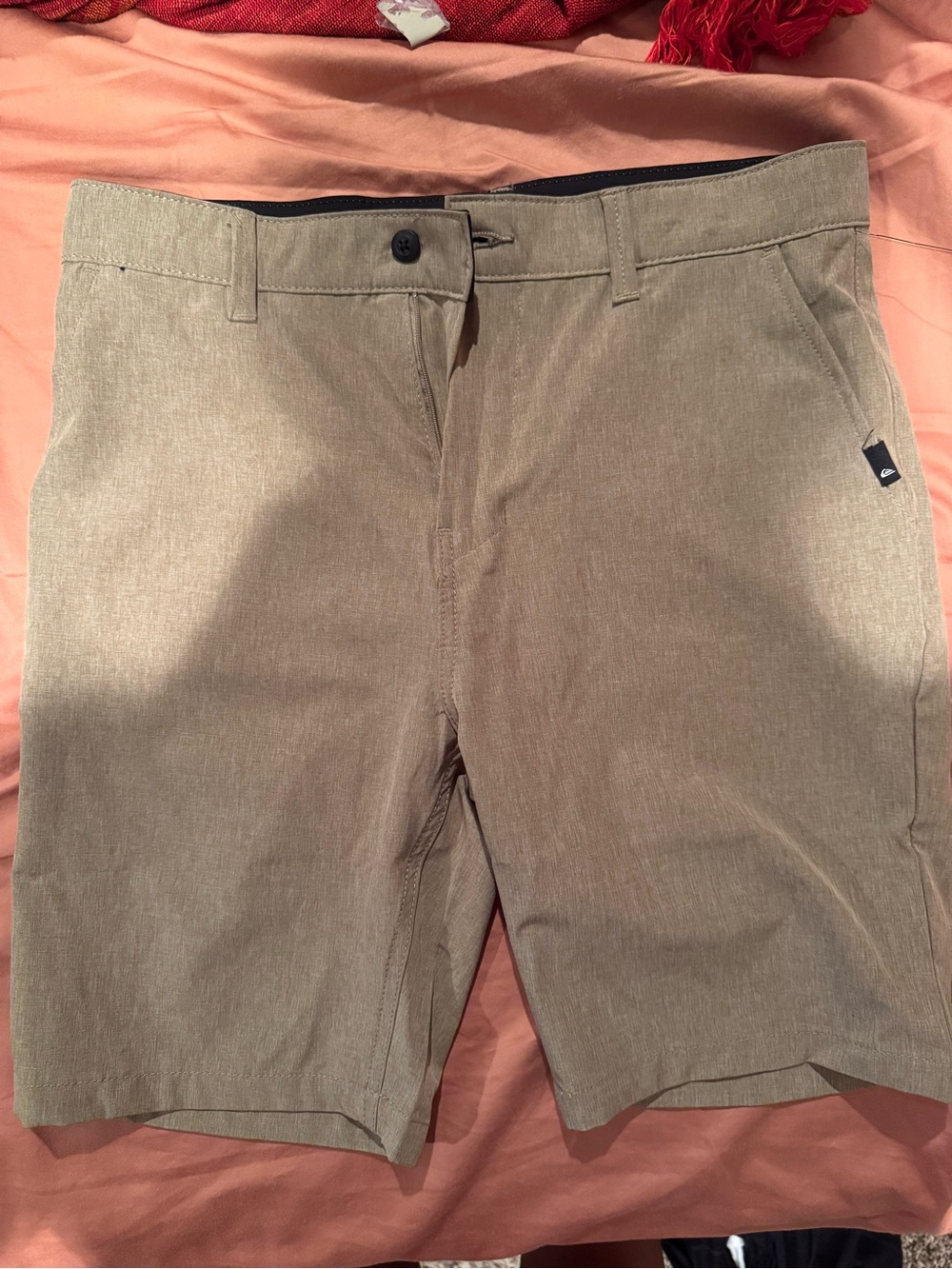 Quiksilver boys Light Khaki Flat Front Shorts